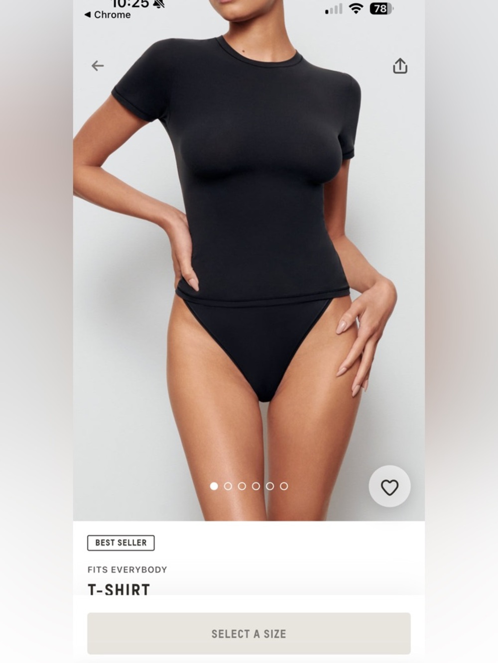 Skims Fits Everybody T-Shirt Size Small